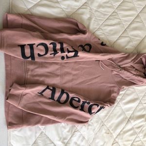 Pink Abercrombie hoodie size S